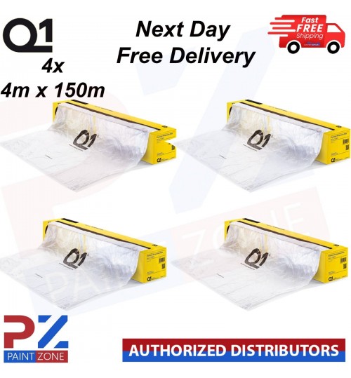 4X Q1 MASKING FILM SHEETING ROLL 4M X 150M PREMIUM AUTOMOTIVE PAINT PROTECTON